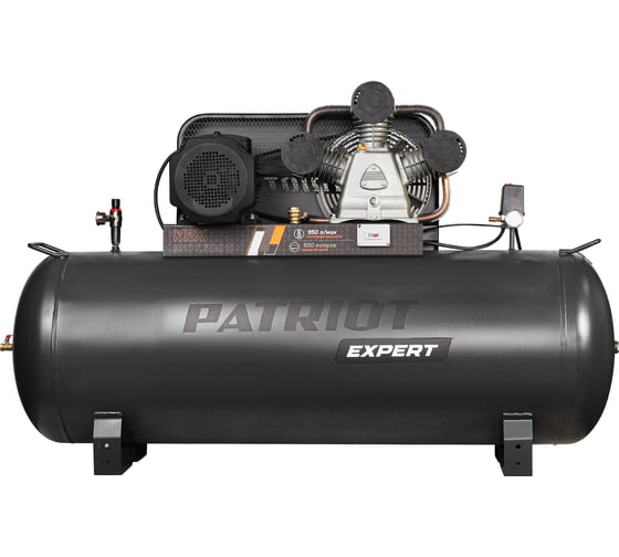 Компрессор Patriot KRX 950 L500 D, поршневой, ременной, масляный, 950 л/мин, 500 л, 10 бар, 5.5 кВт, 400 В 545302360
