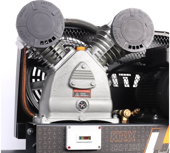 Компрессор Patriot KRX 420 L100, поршневой, ременной, масляный, 420 л/мин, 100 л, 10 бар, 2.2 кВт, 230 В 545302315