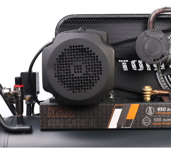 Компрессор Patriot KRX 950 L100 D, поршневой, ременной, масляный, 950 л/мин, 100 л, 10 бар, 5.5 кВт, 400 В 545302350