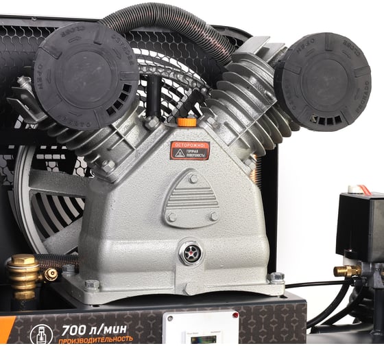 Компрессор Patriot KRX 700 L200 D, поршневой, ременной, масляный, 700 л/мин, 200 л, 10 бар, 4 кВт, 400 В 545302345