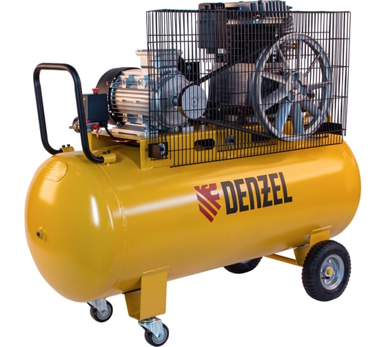 Воздушный компрессор Denzel BCI4000-T/200, ременной привод 4,0 кВт, 200 литров, 690 л/мин 58124