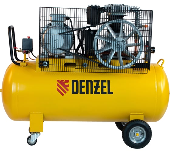 Воздушный компрессор Denzel BCI5500-T/200 ременной привод, 5,5 кВт, 200 литров, 850 л/мин 58128