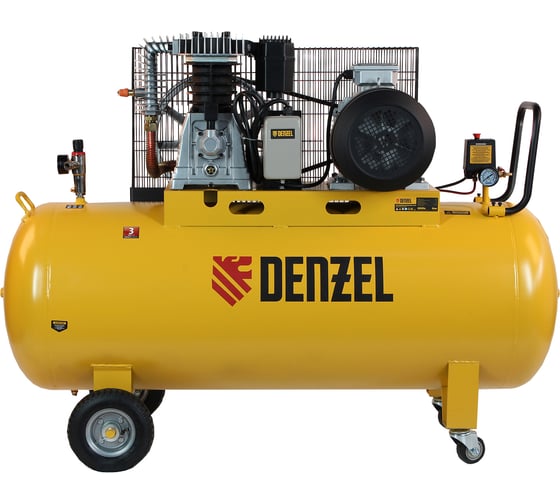 Воздушный компрессор Denzel BCI5500-T/270 ременной привод, 5,5 кВт, 270 литров, 850 л/мин 58129