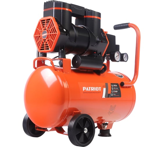 Компрессор поршневой безмасляный Patriot KDS 280 F24 (280 л/мин, 1.45 кВт, 8 бар, 24 л, 2800 об/мин, быстросъем + елочка) 526302424