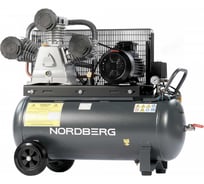 Компрессор поршневой с ременной передачей NORDBERG 380В, ресив. 100л, 950л/мин NCP100/950