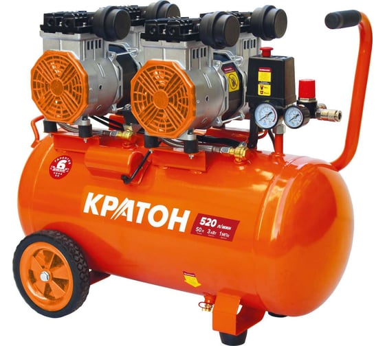 Компрессор с прямой передачей безмасляный Кратон AC-520-50-OFHS 3 01 01 059