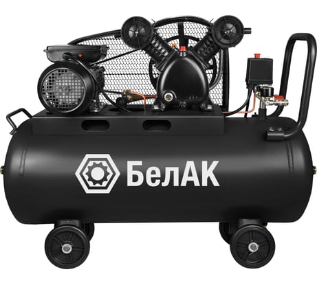 Компрессор воздушный поршневой масляный для гаража БелАК 100л БАК.99200