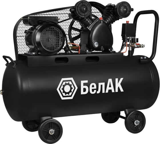 Компрессор воздушный поршневой масляный для гаража БелАК 100л БАК.99200