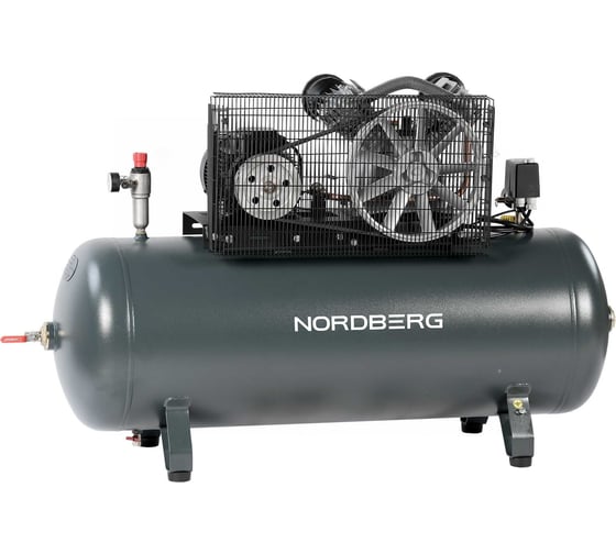 Компрессор поршневой NORDBERG с ременной передачей 380В, ресив. 270л, 880л/мин NCP300/880