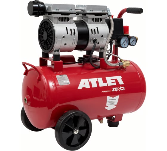 Поршневой безмасляный компрессор ATLET (24 л, 8 бар, 40 л/мин) SC-OF24L
