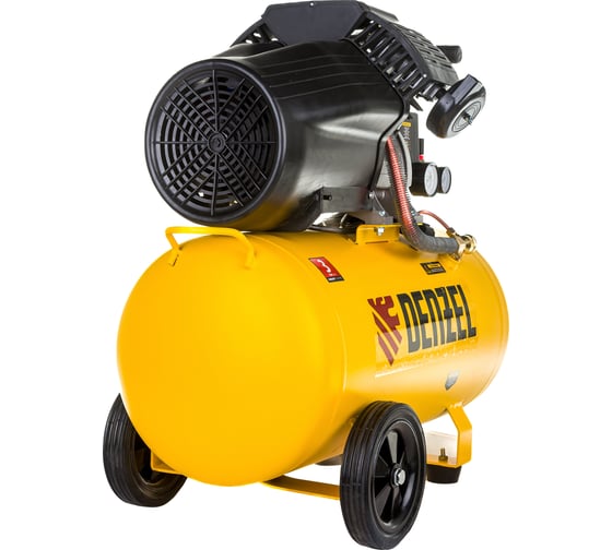 Воздушный компрессор DENZEL DCV2200/50 прямой привод, 2,2 кВт, 50 литров, 380 л/мин 58167