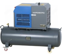 Компрессор винтовой NORDBERG 5,5 кВт, 10 бар, 660 л/мин, ресивер 230 л, IP54 NCF7,5R