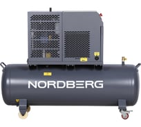 Компрессор винтовой NORDBERG 5,5 кВт, 10 бар, 660 л/мин, ресивер 230 л, IP54 NCF7,5R