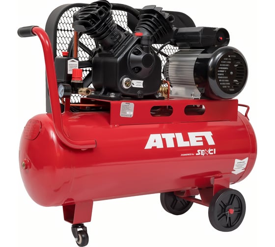 Поршневой масляный компрессор ATLET (50 л, 10 бар, 250 л/мин) SC-PB50L