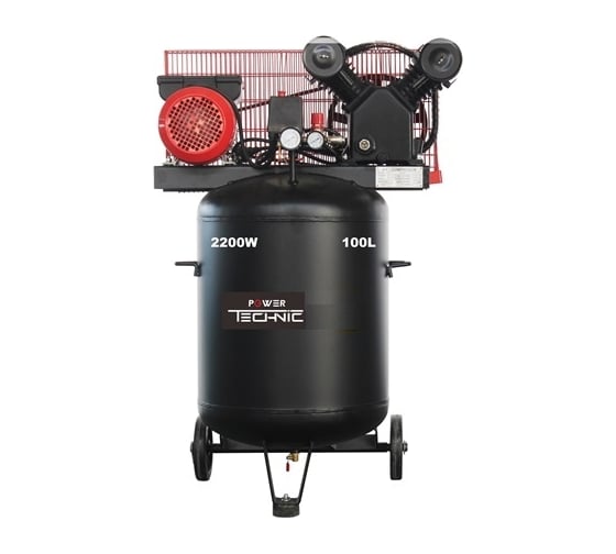 Компрессор POWER TECHNIC ременной, 220В, 2200Вт, 420 л/мин, ресивер 100 л ACB420/100V