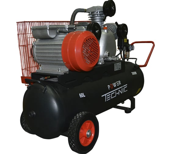 Компрессор POWER TECHNIC ременной, 220В, 3000Вт, 640 л/мин, ресивер 60 л ACB640/060