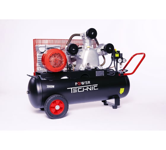 Компрессор POWER TECHNIC ременной, 220В, 3000Вт, 640 л/мин, ресивер 60 л ACB640/060