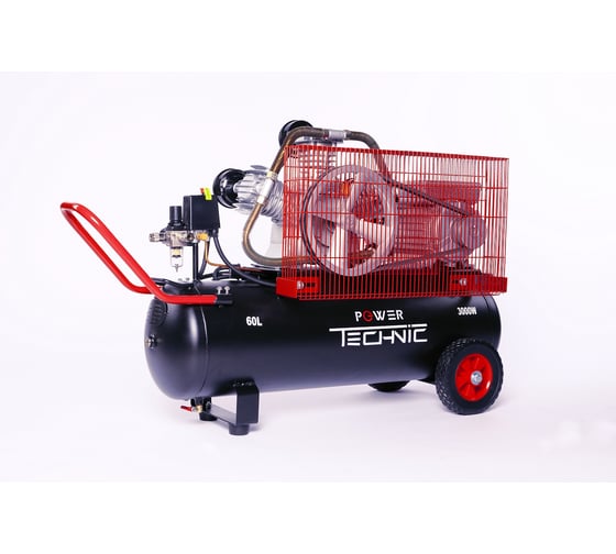 Компрессор POWER TECHNIC ременной, 220В, 3000Вт, 640 л/мин, ресивер 60 л ACB640/060