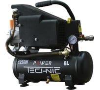 Компрессор POWER TECHNIC коаксиальный, 220В, 1250Вт, 170 л/мин, ресивер 8 л ACD170/008