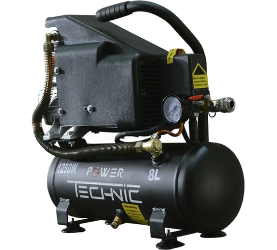 Компрессор POWER TECHNIC коаксиальный, 220В, 1250Вт, 170 л/мин, ресивер 8 л ACD170/008