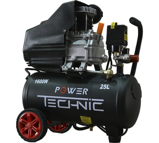 Компрессор POWER TECHNIC коаксиальный, 220В, 1600Вт, 240 л/мин, ресивер 25 л ACD240/025