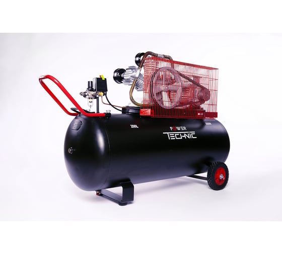 Компрессор POWER TECHNIC ременной, 380В, 3000Вт, 670 л/мин, ресивер 200 л ACB670/200