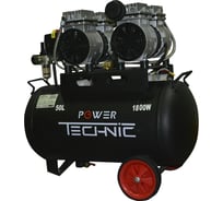 Компрессор POWER TECHNIC бесшумный, без 220В, 1800Вт, 320 л/мин, ресивер 50 л ACL320/050