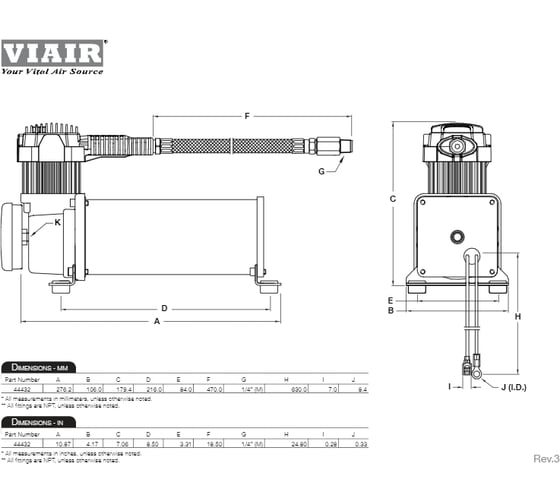 Компрессор Viair, хром 444-C