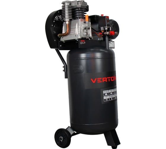 Компрессор ременной Verton Air AC-100/510V 230/50 В/Гц,масл.рем.510л/м,100л,10б,2,5кВт,2800об/мин,италь.тип,рапид.асинх. однофаз.вертикальный 01.14017.21033