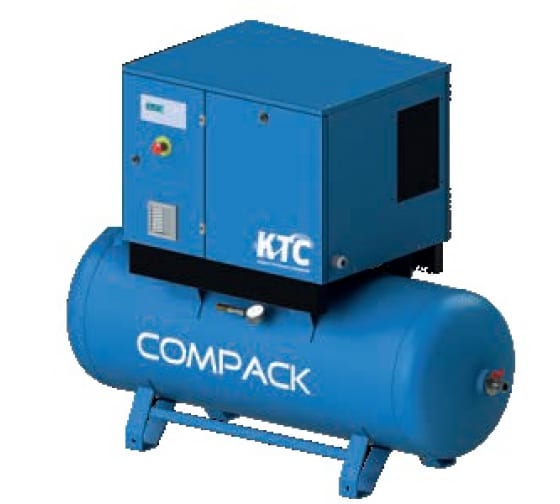 Винтовой компрессор на горизонтальном ресивере KTC 500 л., 650 л/мин, 380В COMPACK 5-10/500 1