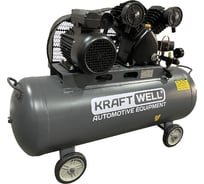Компрессор поршневой KraftWell 420 л/мин, 10 бар, 100 л, 220В арт. KRW-AC420-100L/220