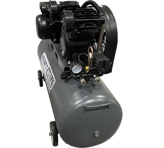 Компрессор поршневой KraftWell 420 л/мин, 10 бар, 100 л, 220В арт. KRW-AC420-100L/220