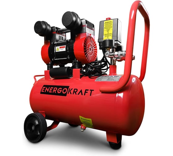 Компрессор ENERGOKRAFT AIRMAX безмасляный 24/280 1,5кВт, 280л/мин, 24л, 8 атм 00-00000050 1