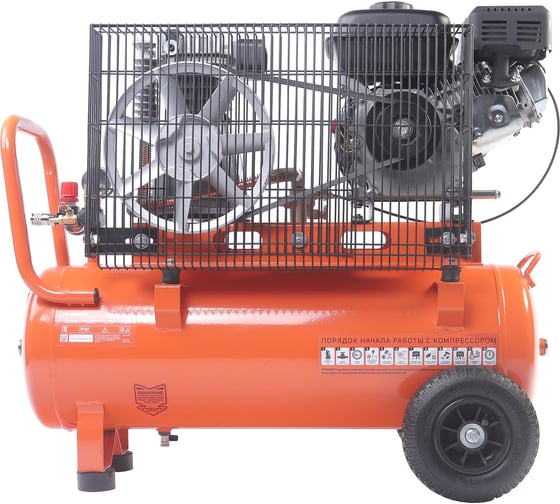 Компрессор бензиновый Patriot KGA 360 L50 - 360 л/мин, 10 бар, 50 л, 7 лс, быстросъем и «елочка» с вентилем 525102405
