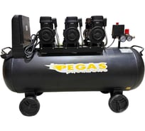 Компрессор малошумный Pegas pneumatic PG-4200, 100 л, 460 л/мин, 4.2 кВт, безмасляный 6623