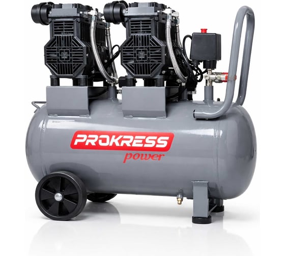 Компрессор PROKRESS Breeze 50/630 безмасляный ( 3.4 кВт, 630 л/мин, бак 50л, 8 атм) PROKRESSPOWER РБ000035736