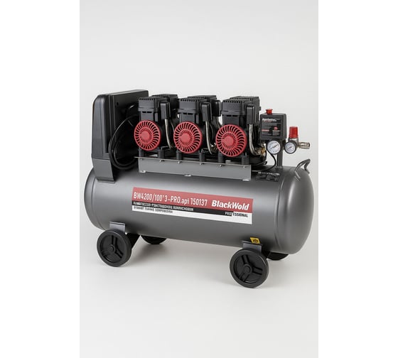 Компрессор коаксильный безмасляный BlackWeld BW4200/100_3-PRO 100л 150137