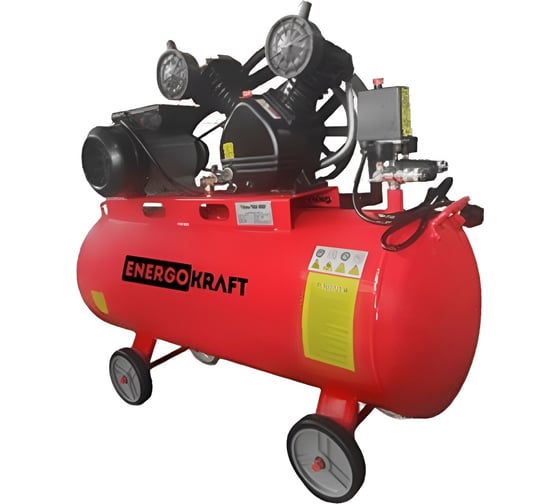 Компрессор ENERGOKRAFT Titan-100/600, 3.2кВт, 100л, 600 л/мин РБ000035726