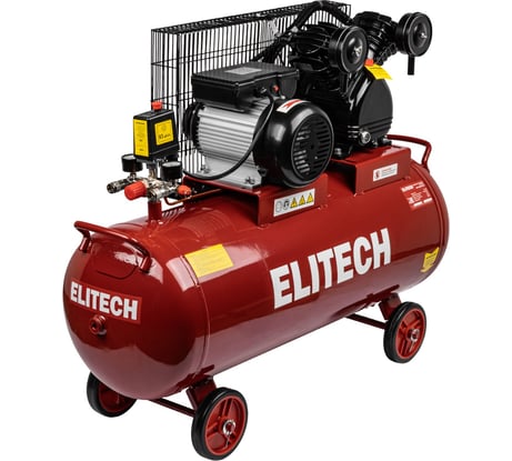 Компрессор ременной масляный Elitech КПР 400-100-2.2 (400л/мин, 2,2кВт, 100л) 205968