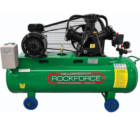 Компрессор 3-х поршневой Rockforce с ременным приводом (3.0кВт, ресивер 100л, 360л/м, 220В) RF-TB290-150/220V/(62485)