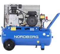 Компрессор поршневой NORDBERG с ременной передачей, 220В, ресивер 50л, 446л/мин NCE50/480