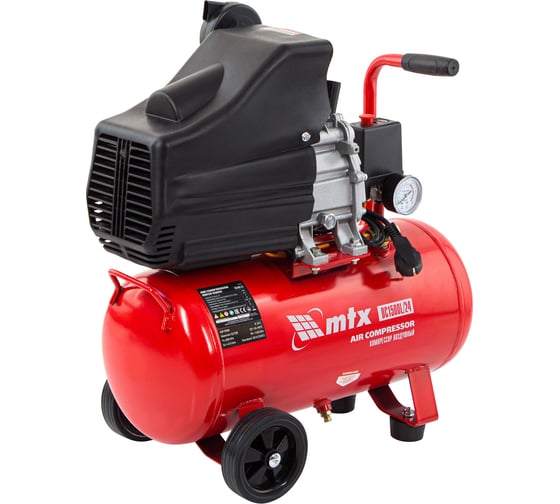 Воздушный компрессор MTX DC1500L/24, 1,5 кВт, 24 л, 210 л/мин 58003