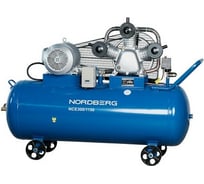 Компрессор NORDBERG 3 поршня, ременной, чугунная головка, 380В, ресивер 300л, 1150л/мин NCE300/1150