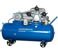 Компрессор NORDBERG 3 поршня, ременной, чугунная головка, 380В, ресивер 300л, 800л/мин NCE300/800