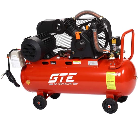 Компрессор поршневой с ременным приводом GTE 380В, ресив. 90л, 670л/мин. /1 GTE-MR4090670A 1