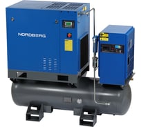 Компрессор винтовой NORDBERG 15 кВт, 10 бар, 1910 л/мин, ресивер 350 л, осушитель NCC20RD