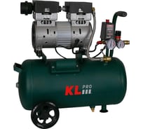 Профессиональный бесшумный воздушный компрессор KLPRO (сеть, 0,7Квт, 8бар, 126л/мин, емкость 24л) 24627 KLK25S