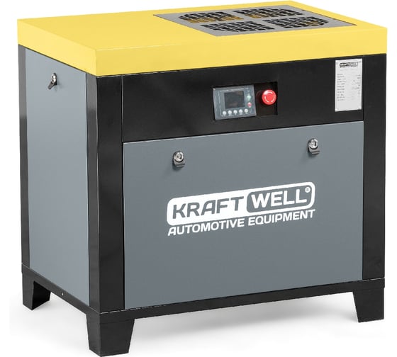 Компрессор винтовой KraftWell 350 л/мин, 10 бар, 380В VENTOS 4