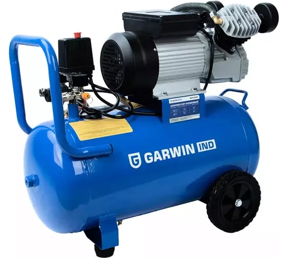 Компрессор поршневой GARWIN 356 л/мин, 10 бар, ресивер 50 л, 3 л.с., 2850 об/мин 840210-356-50
