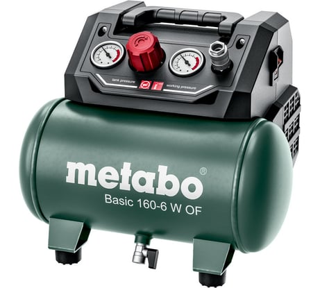 Безмасляный компрессор Metabo Basic 160-6 W OF 0.9 кВт, 6 л 601501000